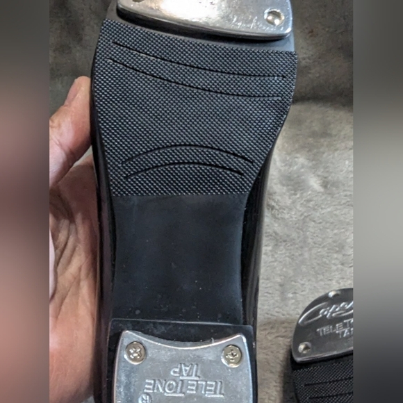 Capezio tap dance shoes size 1 in black patent leather excellent condition - Picture 9 of 10